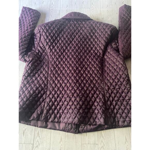 Kim Rogers Petite PXL Quilted Plum Jacket Women’s Coat Purple Polyester - Picture 7 of 8